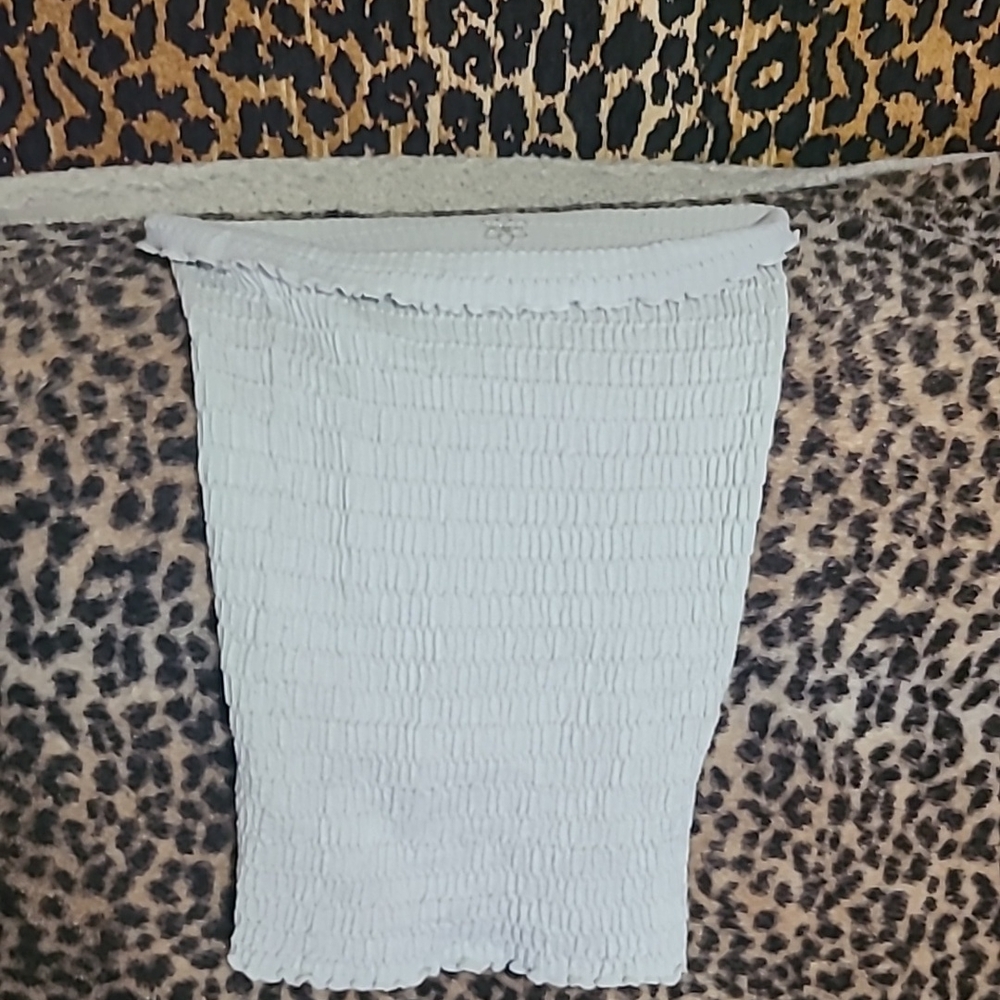 Off white tube top.